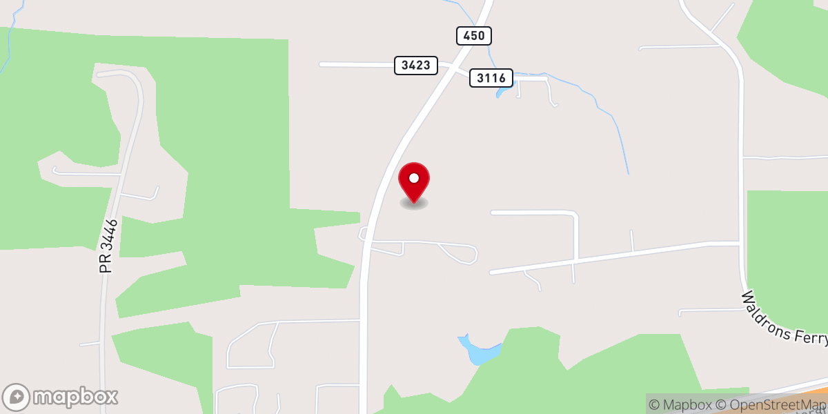 Map showing location of Trails End Cowboy Church Harrison County