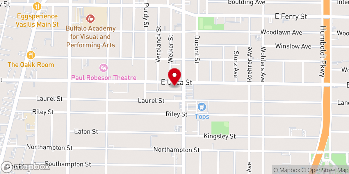 Map showing location of Faithful Stones Church