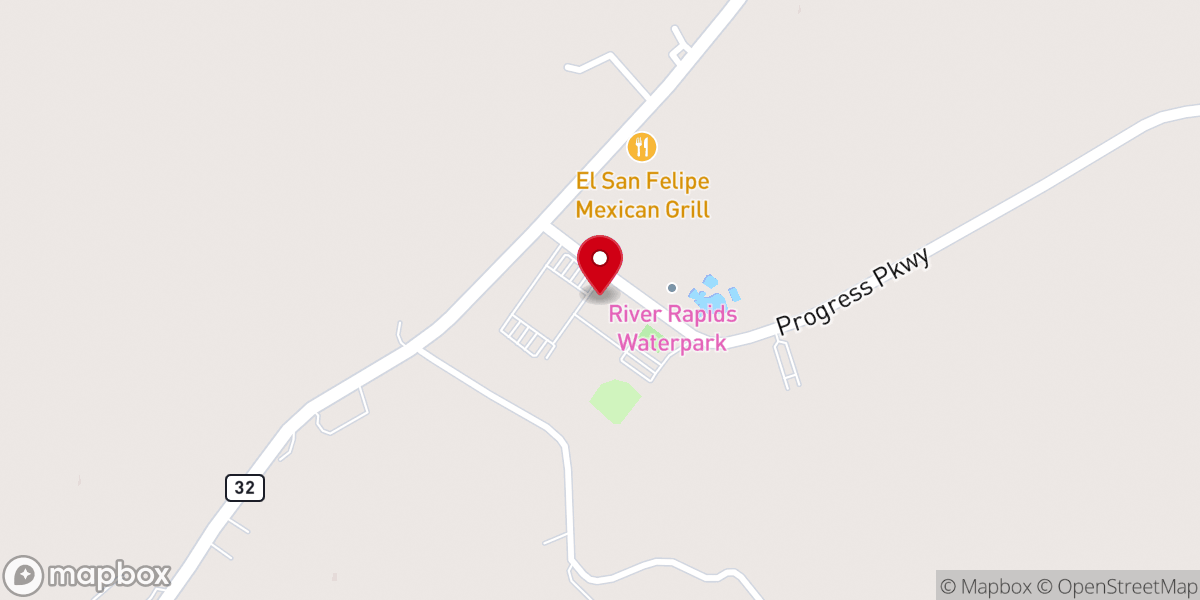 Map showing location of Progress Sports Complex