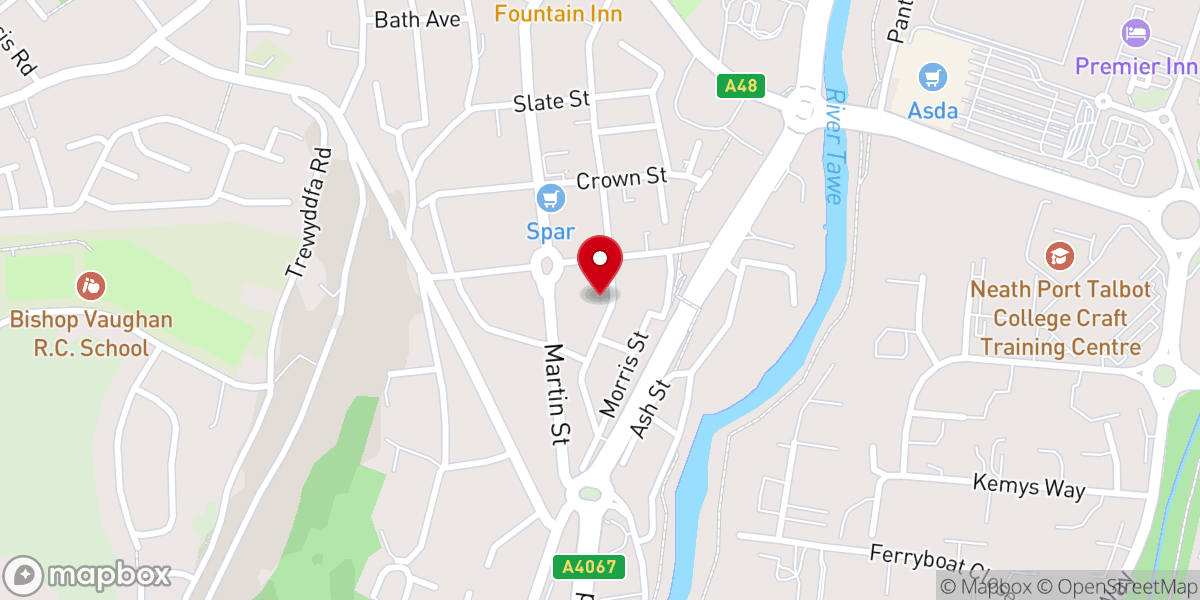Map showing location of Libanus Evangelical Church
