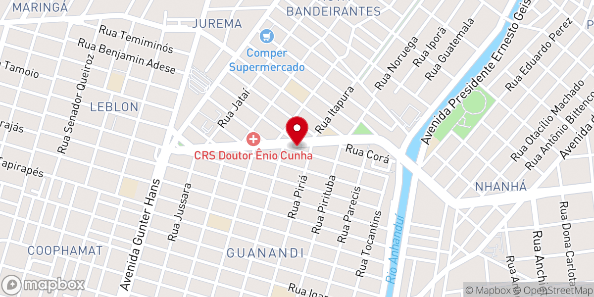 Map showing location of Santuario do Bom Jesus - ICAC/MS.