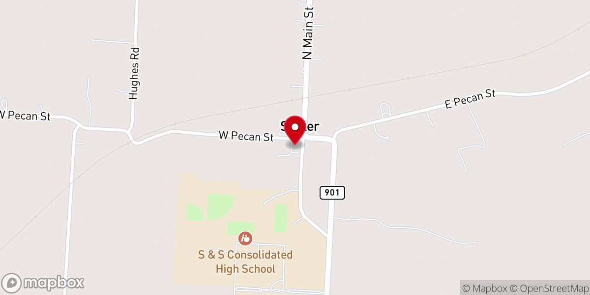 Map showing location of Sadler United Methodist Church
