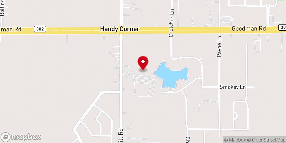 Map showing location of Hope Baptist Church
