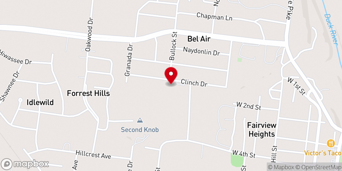 Map showing location of Macedonia Church of Christ