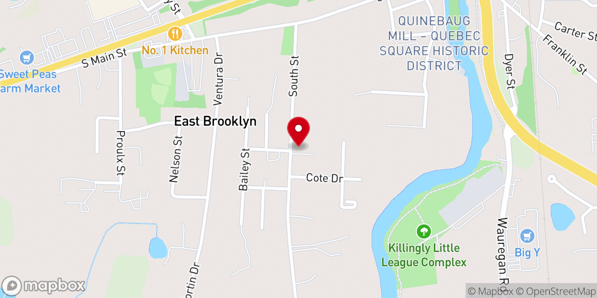 Map showing location of Community Bible Chapel