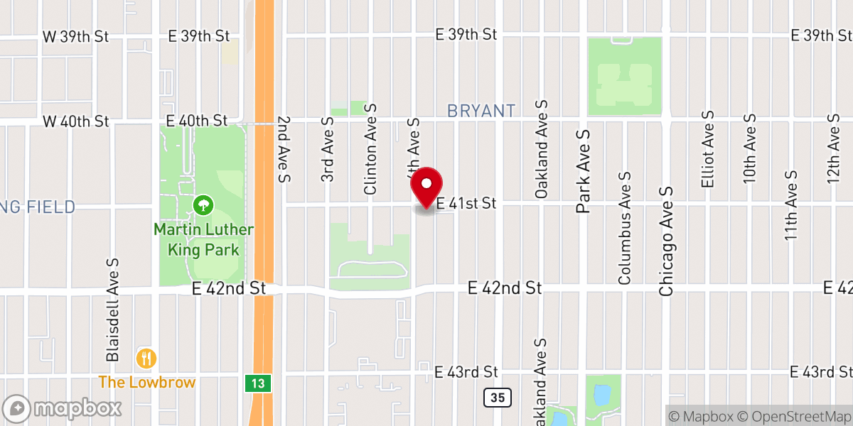 Map showing location of St Peter's AME Church