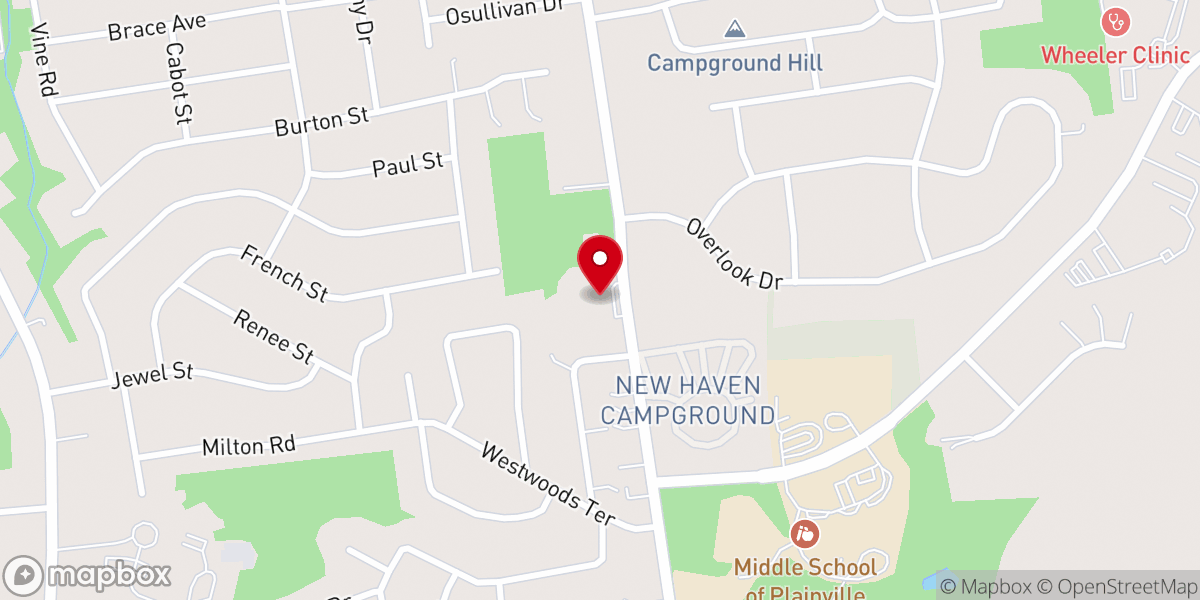 Map showing location of Gloria Dei Lutheran Church