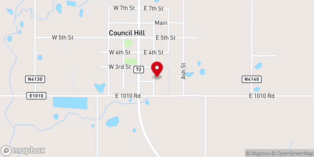 Map showing location of Abundant Life Church - Council Hill