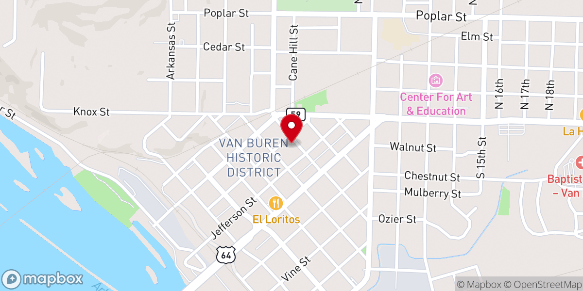 Map showing location of Apostolic Faith Church