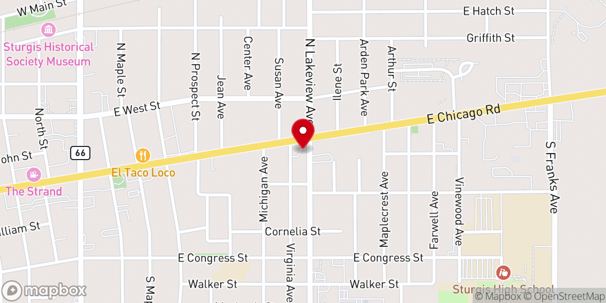 Map showing location of Hackman- Rosenberg Chapel