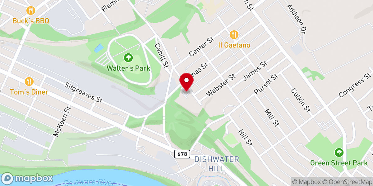 Map showing location of Catholic Charities