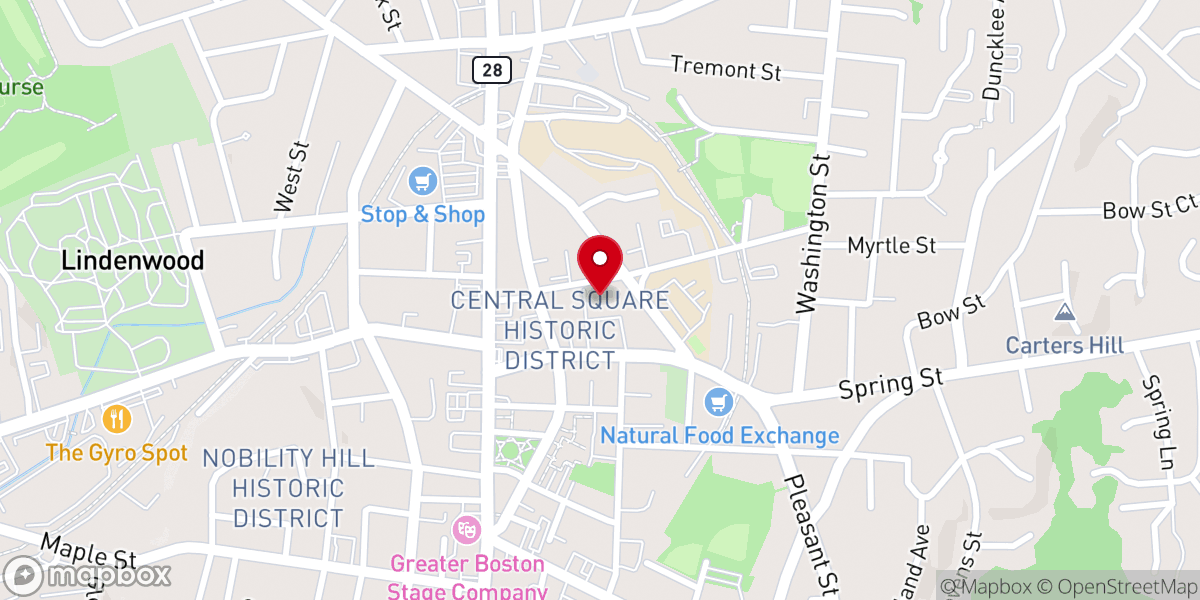 Map showing location of New England Tamil Church
