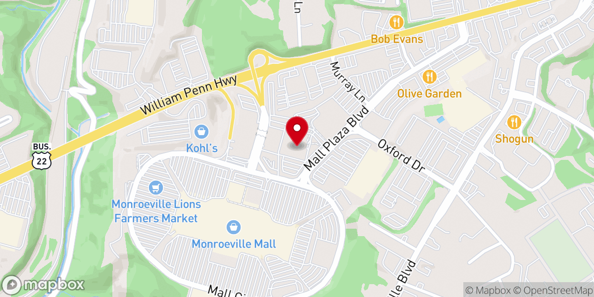 Map showing location of Grace Life Church | East Campus | Monroeville