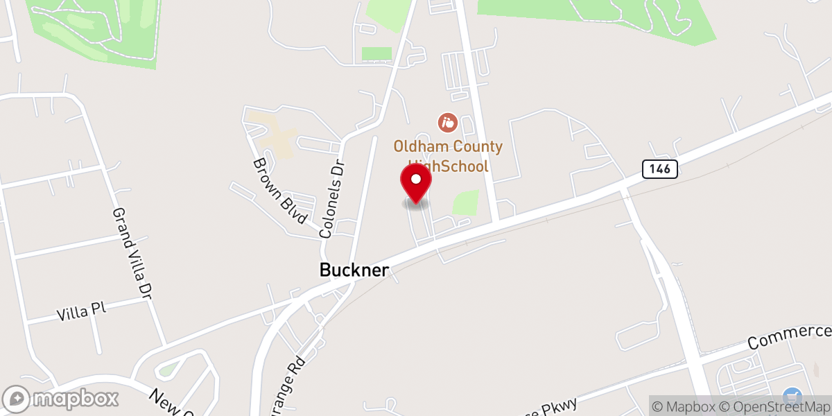 Map showing location of Freedom Church Buckner Kentucky