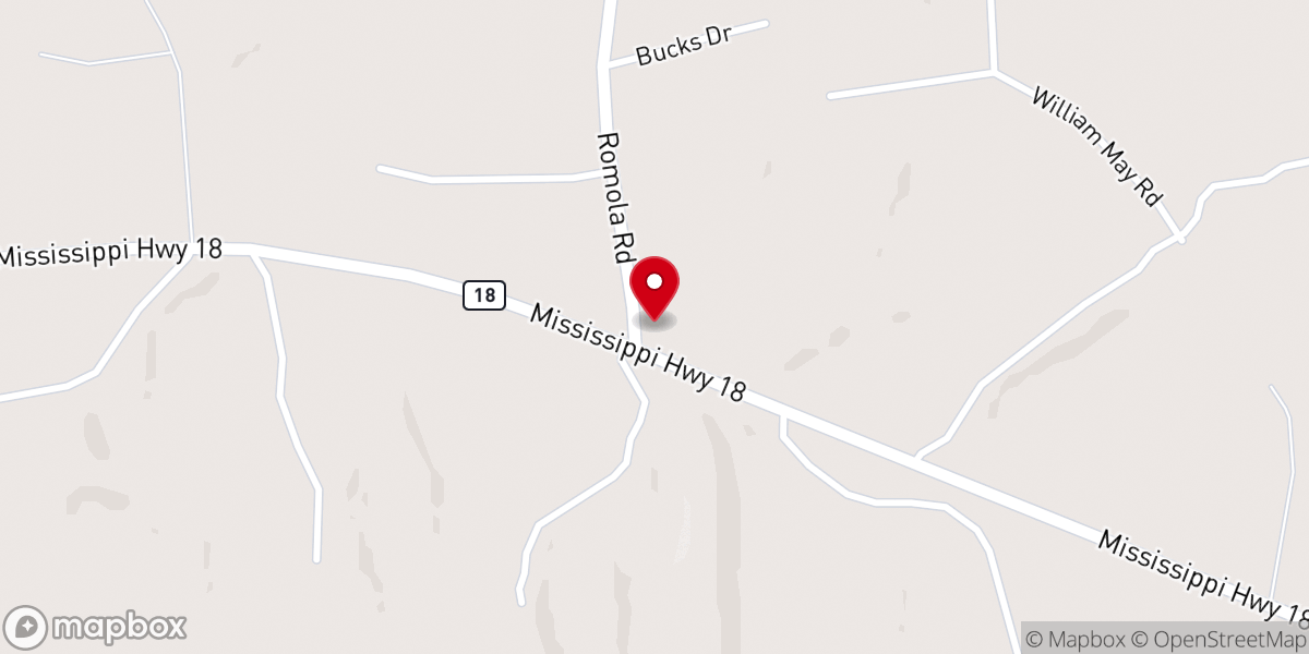 Map showing location of Welcome Baptist Church