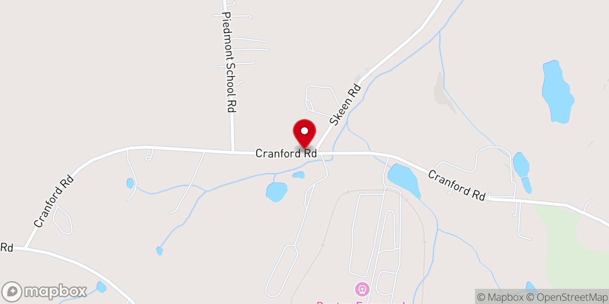 Map showing location of Carroll's Second Creek Farm