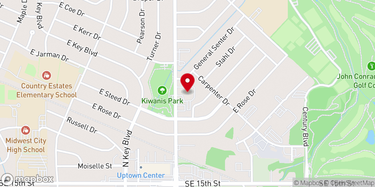Map showing location of Country Estates Baptist Church