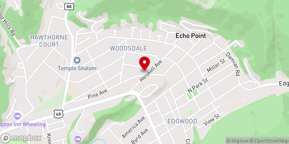Map showing location of Saint John's Chapel (Episcopal)
