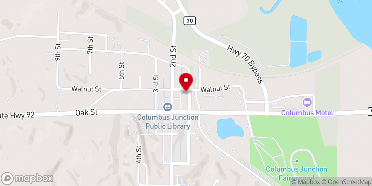Map showing location of Abundant Life Assembly of God Church