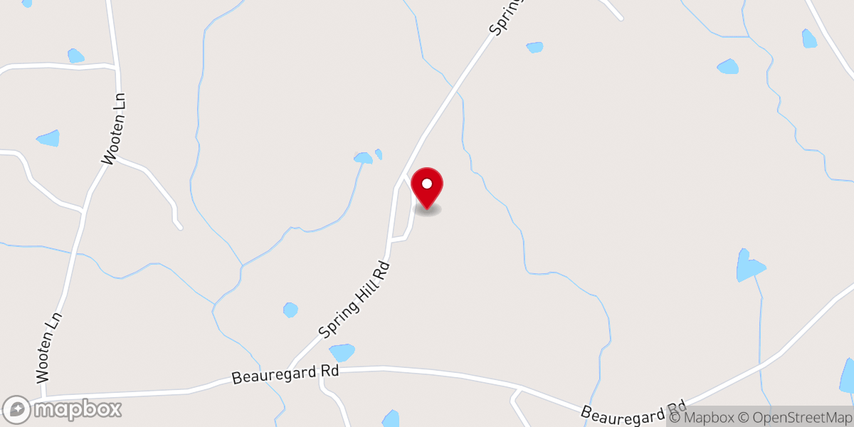Map showing location of Springhill Pentecostal Church