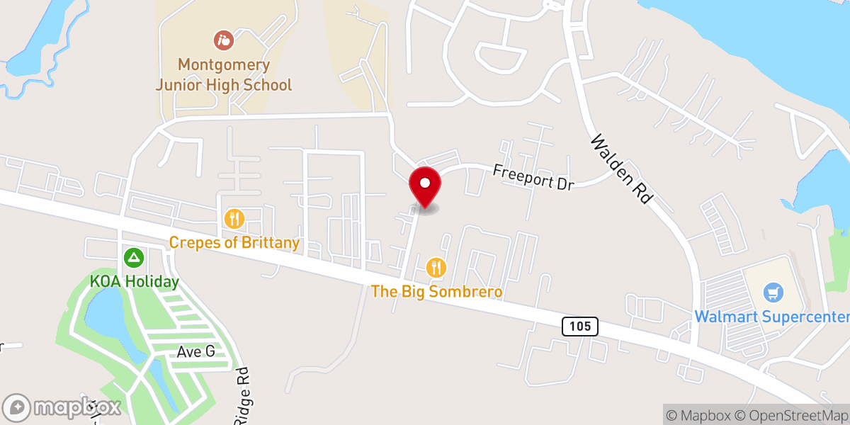 Map showing location of Hope Community Church