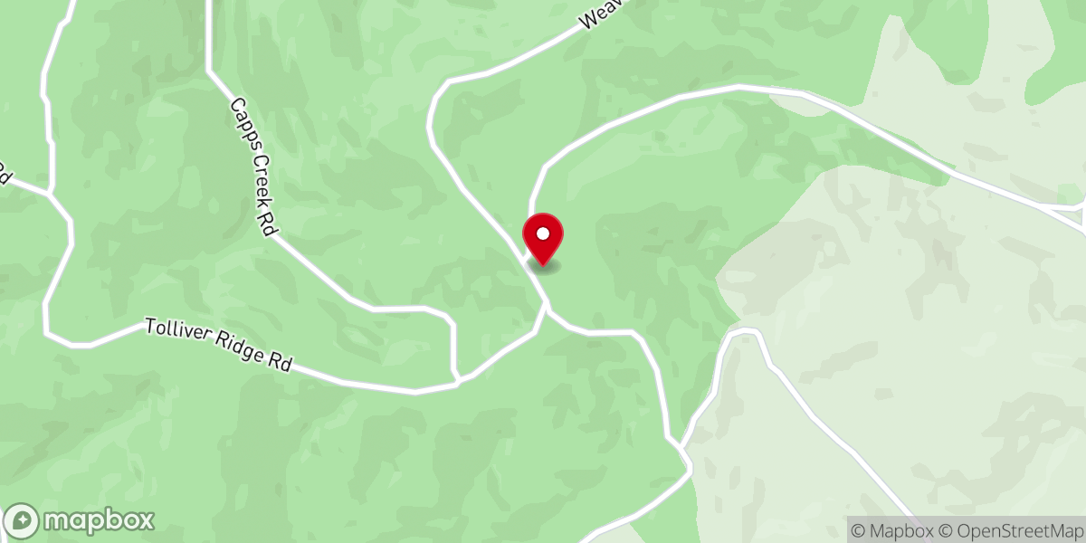 Map showing location of Capps Creek Church