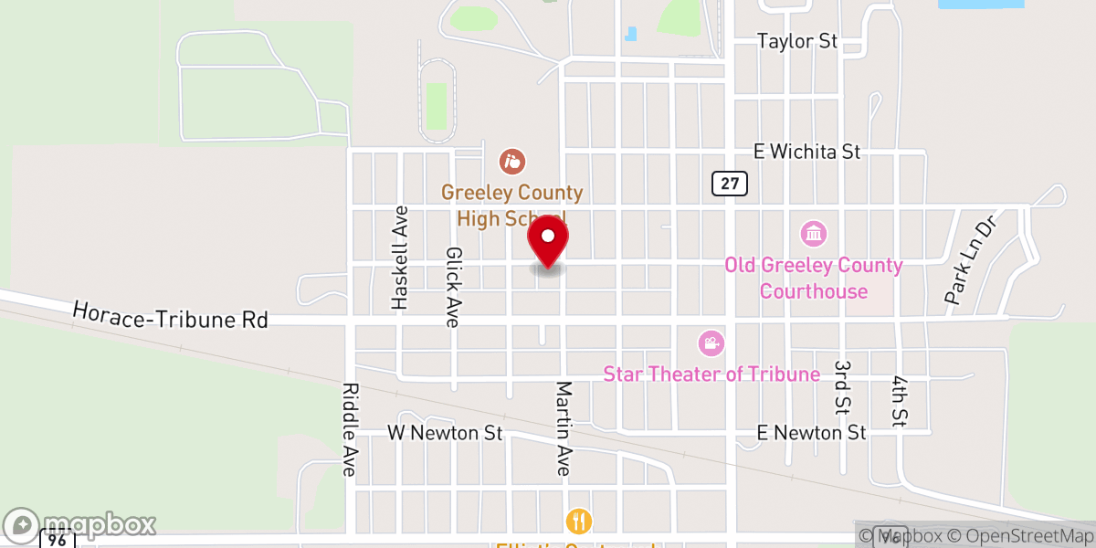 Map showing location of First Baptist Church
