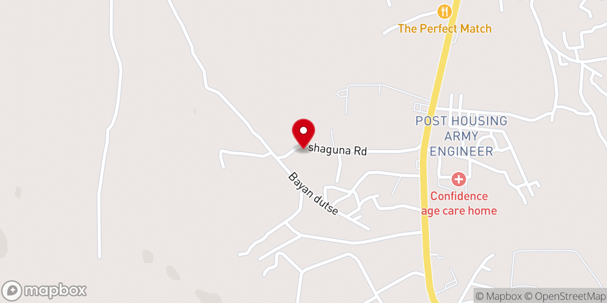Map showing location of Miracle Baptist Church Howlaza