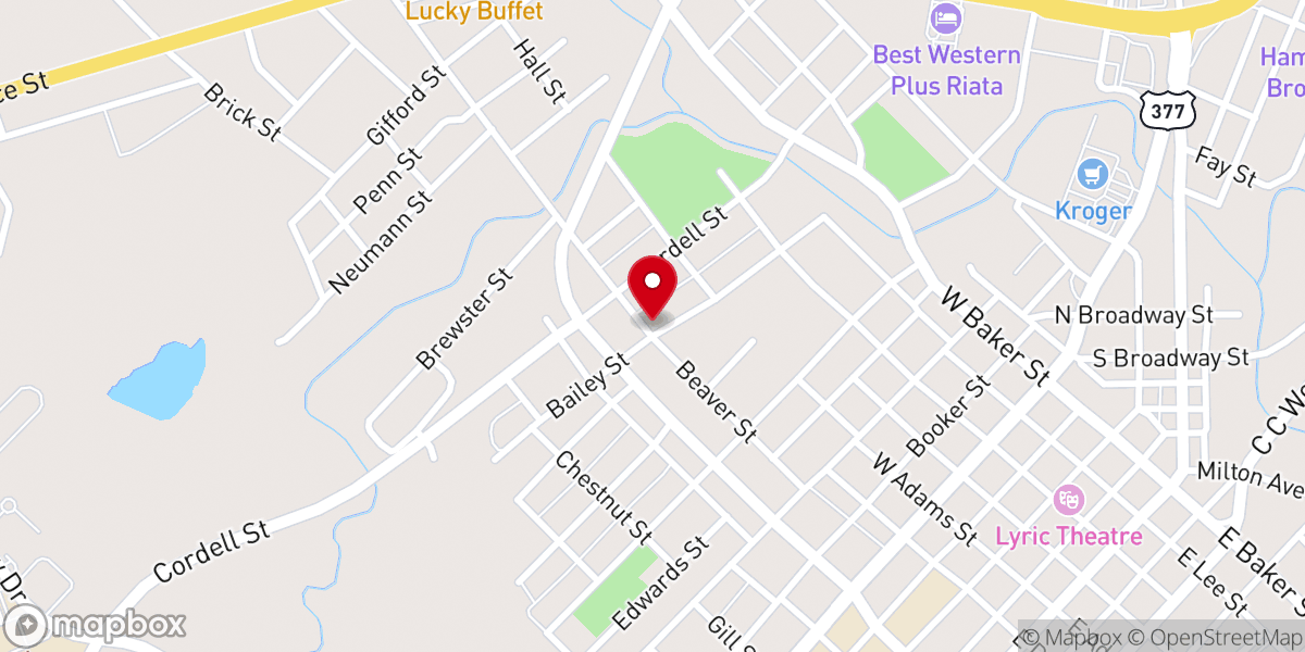 Map showing location of A Breath of Praise Church Brownwood