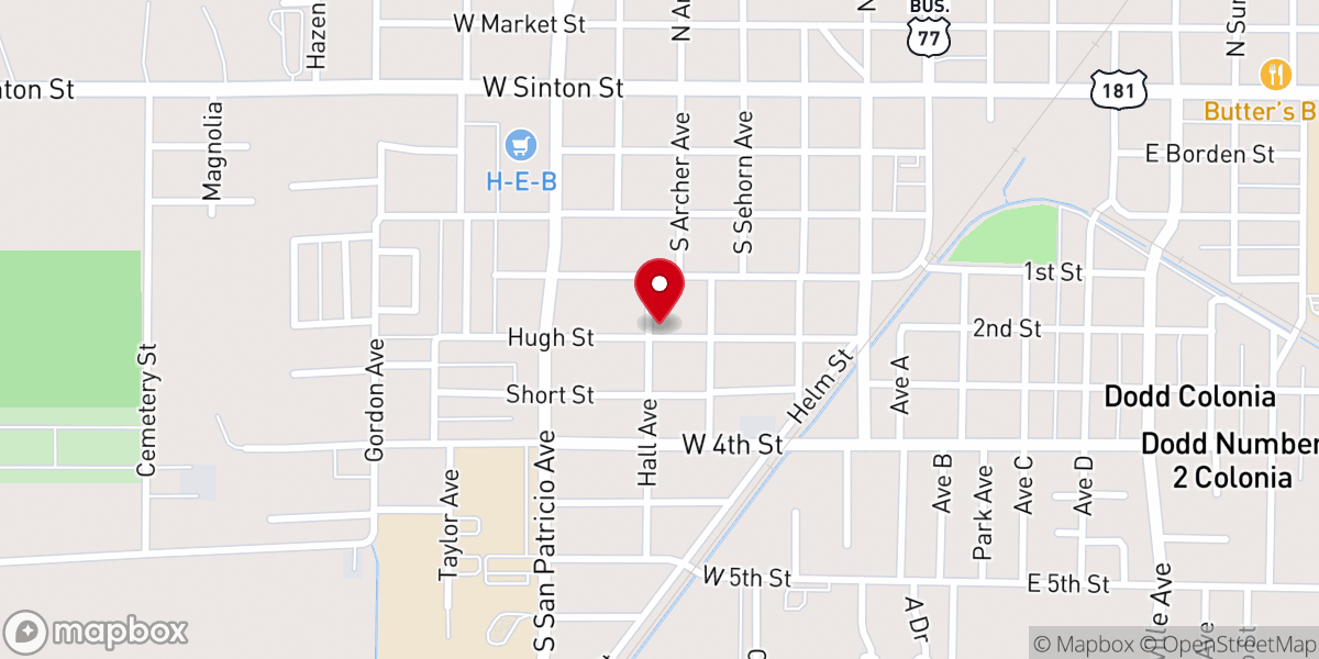 Map showing location of Templo Horeb Church