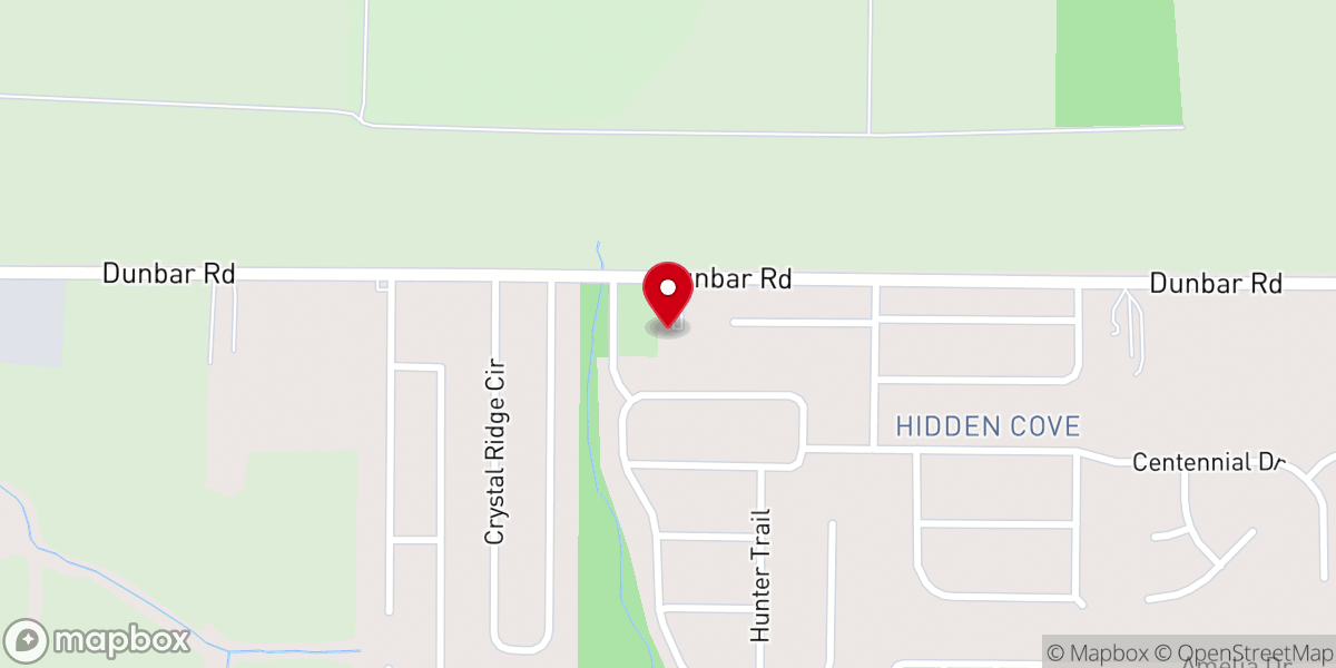 Map showing location of Oakgrove Baptist Church
