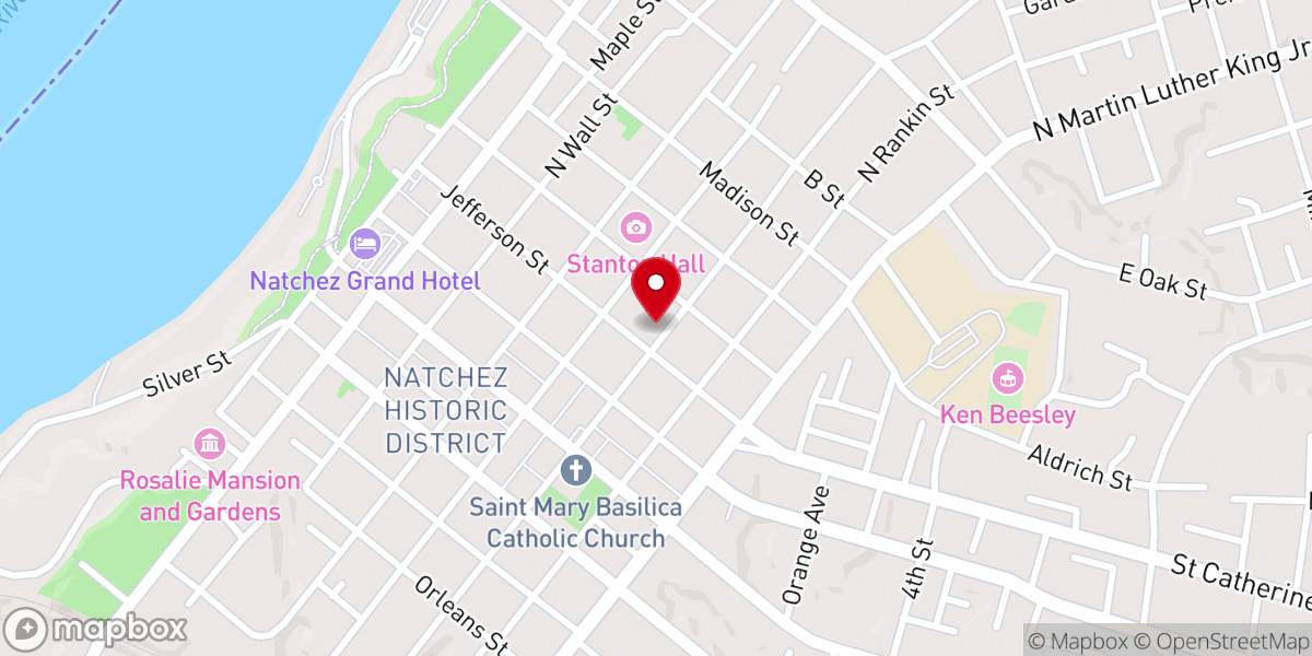 Map showing location of Jefferson Street United Methodist Church