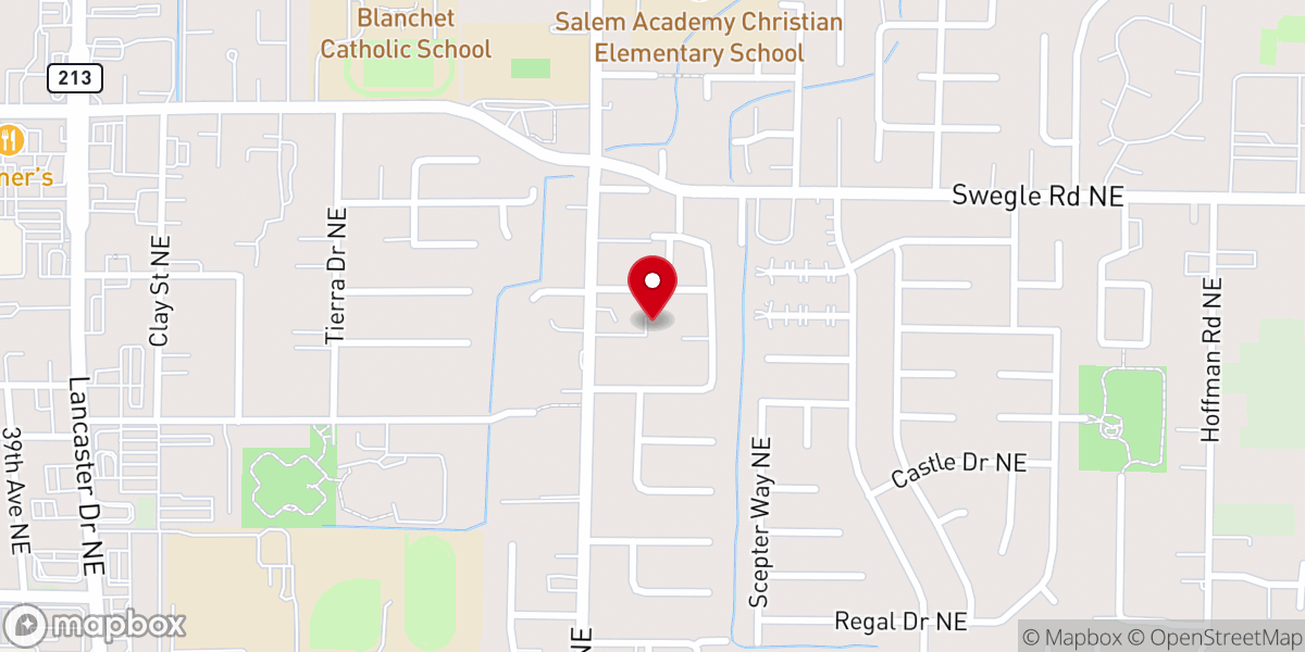 Map showing location of First Free Will Baptist Church