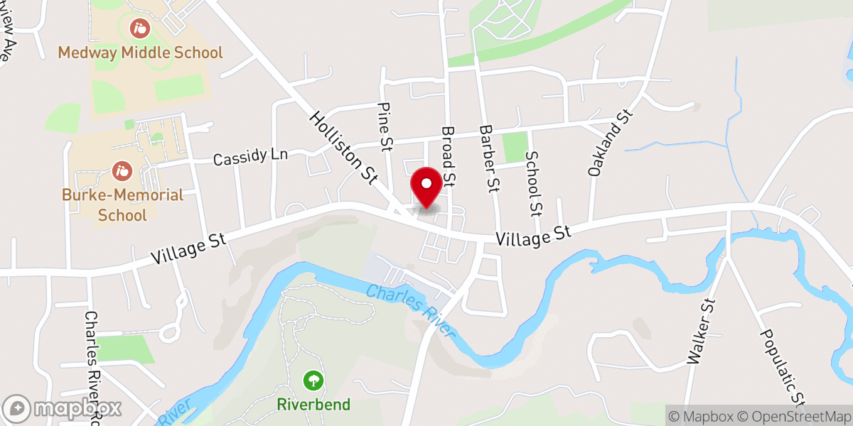 Map showing location of Medway Village Food Pantry