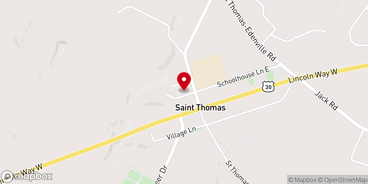 Map showing location of St. Thomas Christian Fellowship