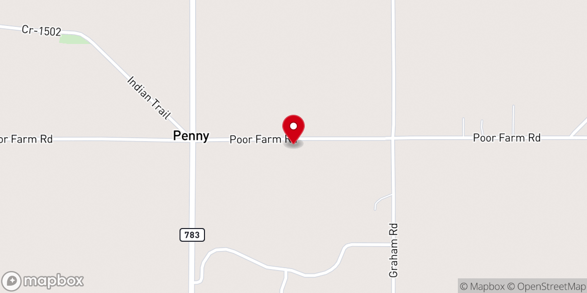 Map showing location of Union Grove Church of Christ