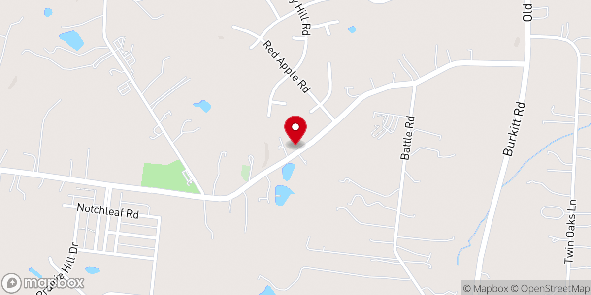Map showing location of Cane Ridge Church