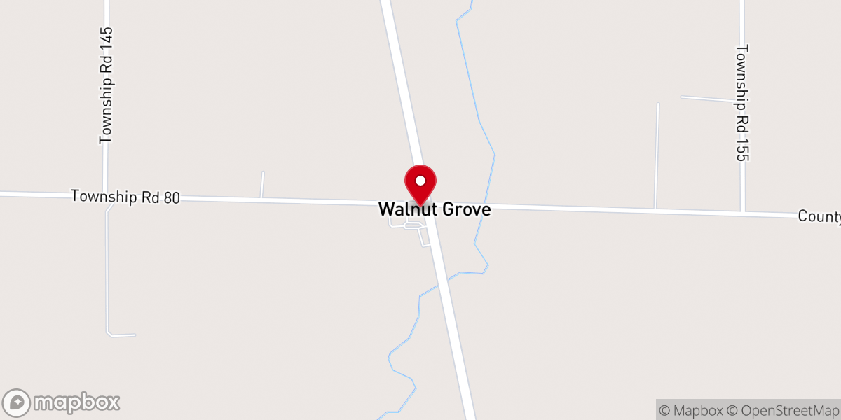 Map showing location of Walnut Grove Methodist Church
