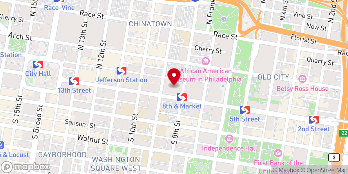 Map showing location of Franciscan Center Inc