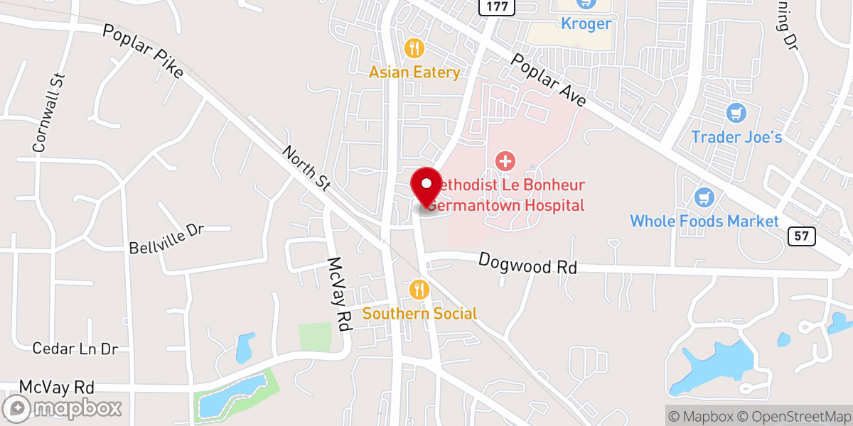 Map showing location of Water Christian Church