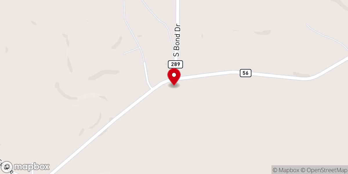 Map showing location of B&B Supply Stores