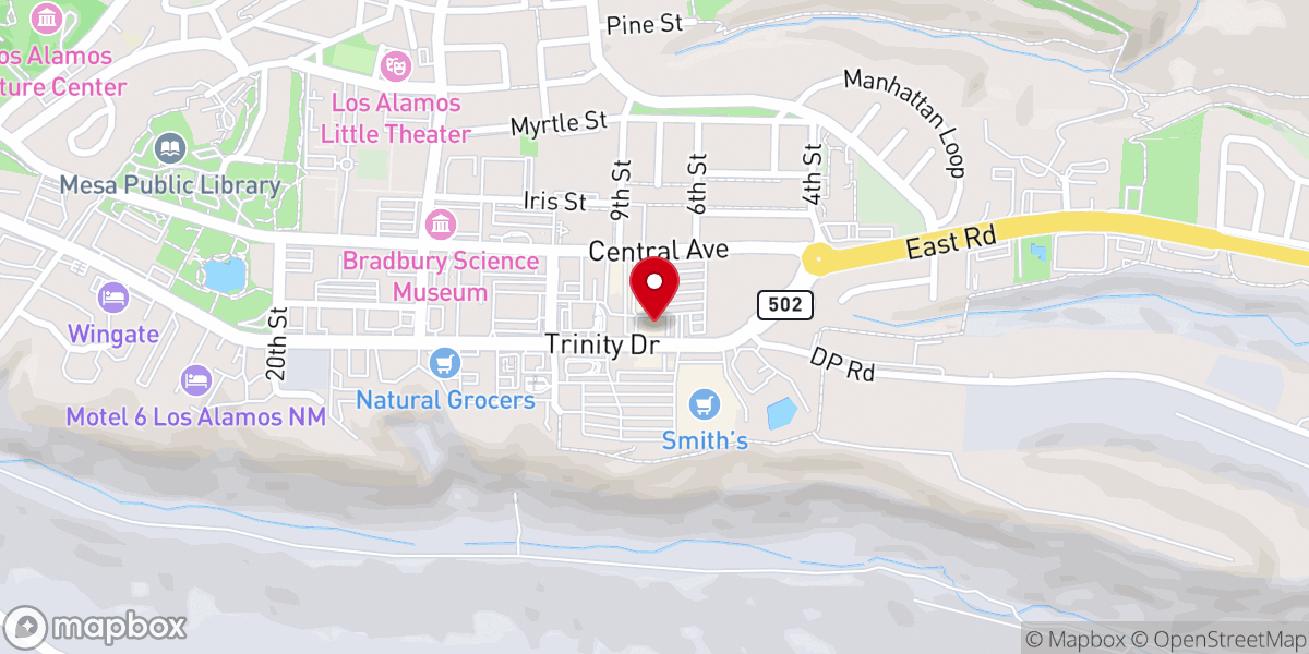 Map showing location of Christian Science Society and Reading Room