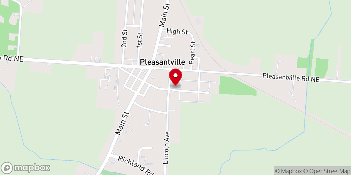 Map showing location of Pleasantville United Methodist