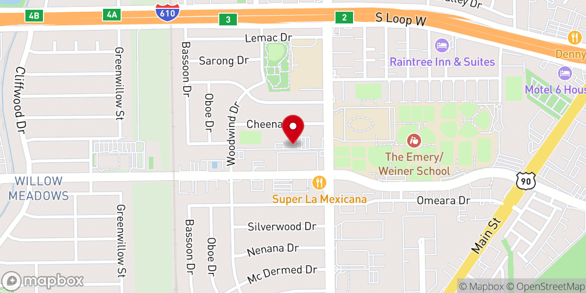 Map showing location of Eymard Center Parish Offices
