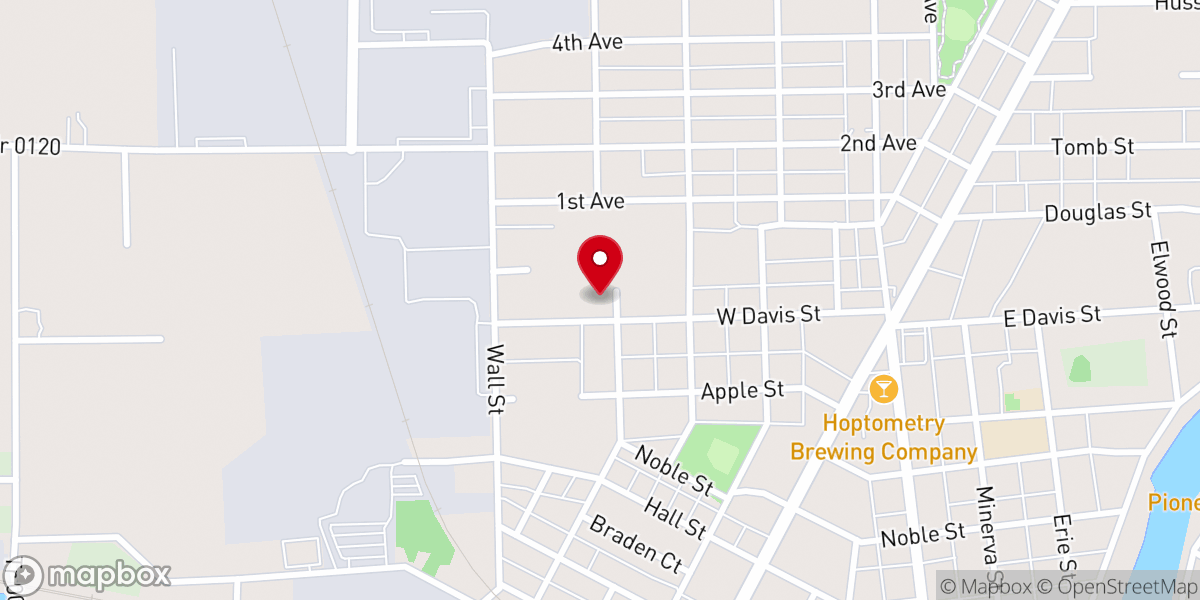 Map showing location of Family of Faith Lutheran Church