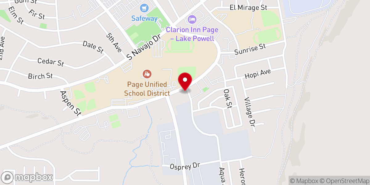 Map showing location of Page All Nations Seventh-day Adventist Church