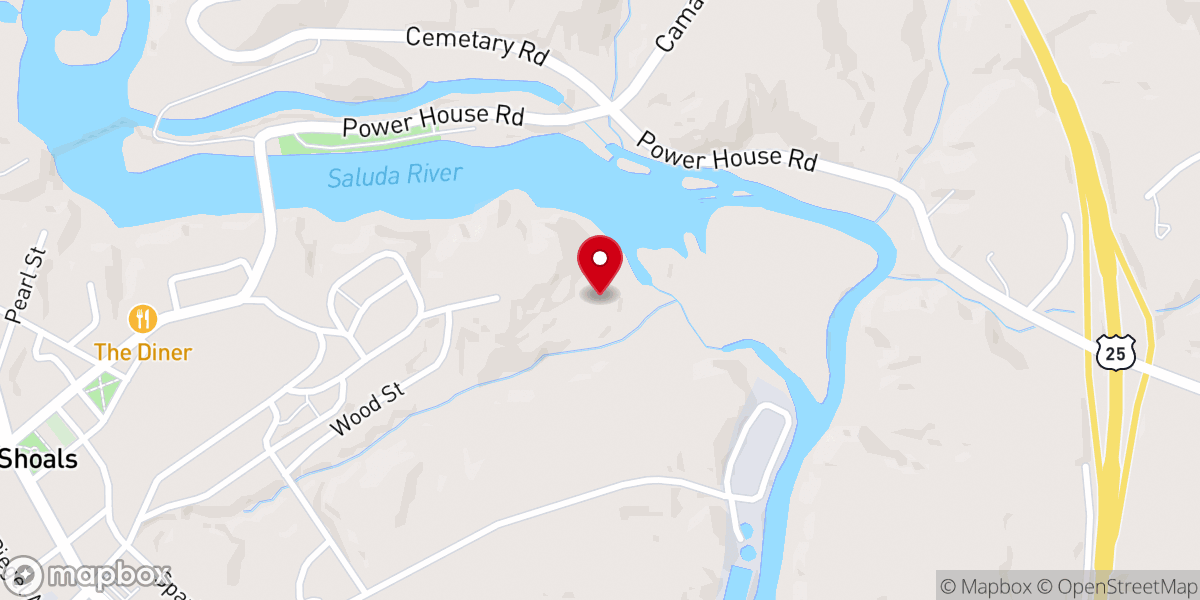 Map showing location of The River Chapel