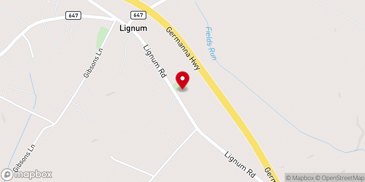 Map showing location of Hopewell United Methodist Church
