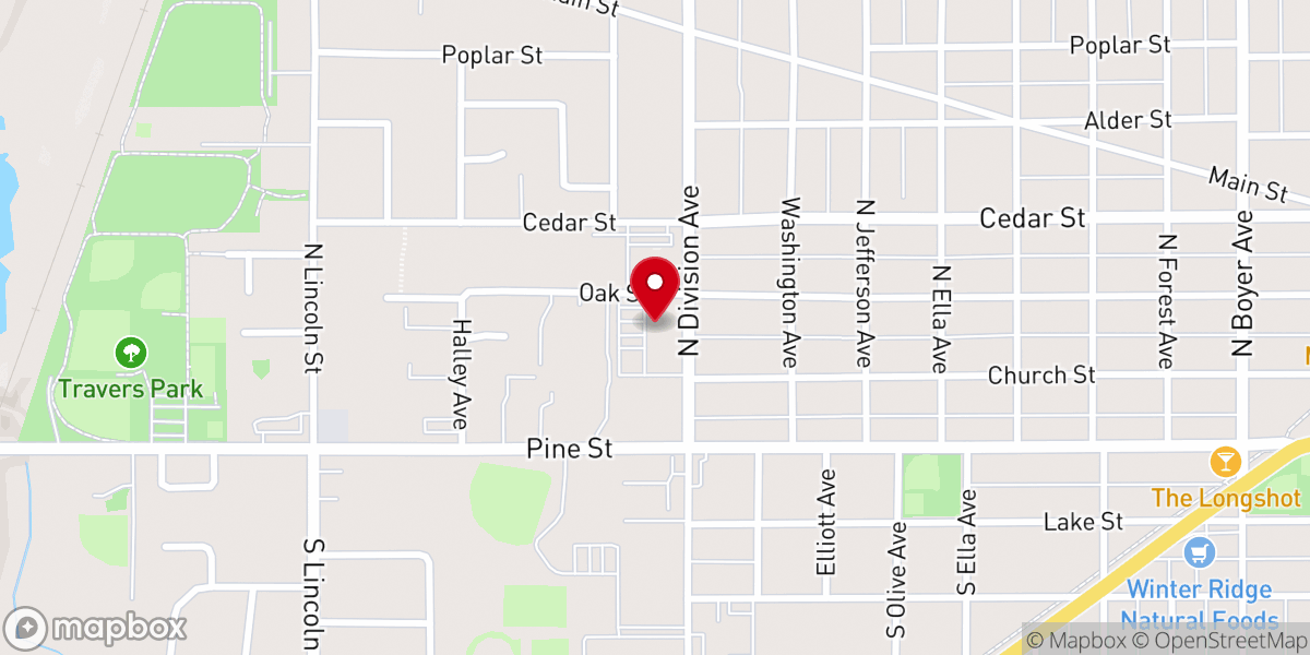 Map showing location of North Summit Church