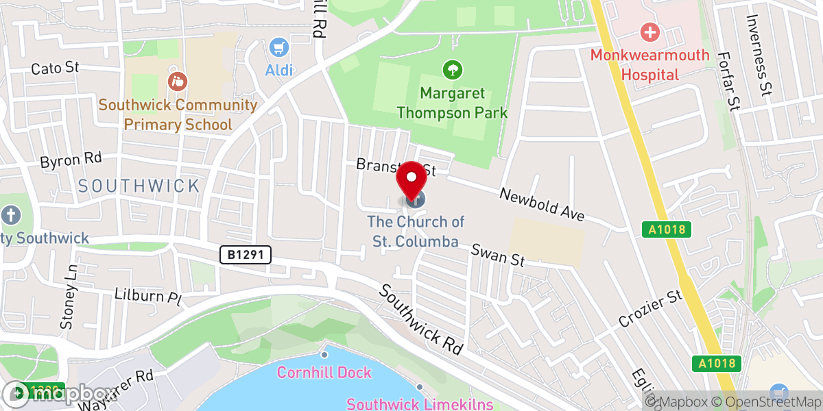 Map showing location of Sunderland Chapel Of Light